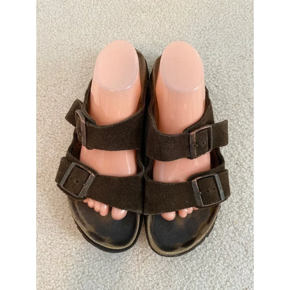 Birkenstock brown suede sandals size 42